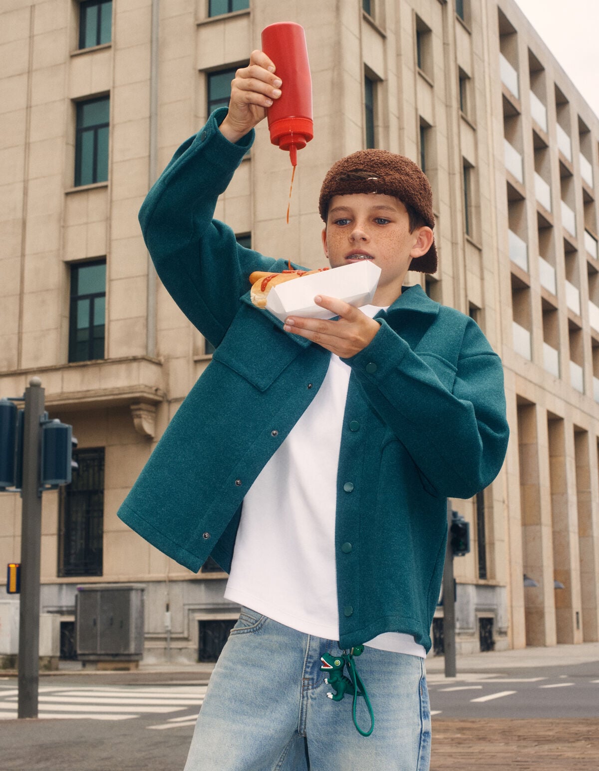 Felt Overshirt Donkergroen SHOEBY BOYS