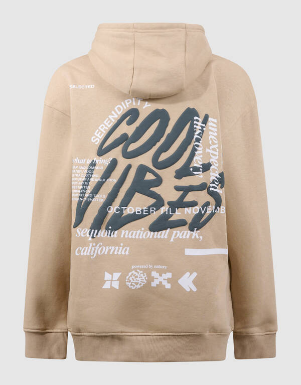 Cool Vibes Artwork Hoodie Beige SHOEBY BOYS