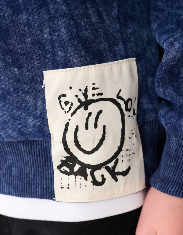 Washed Sweater Blauw SHOEBY BOYS