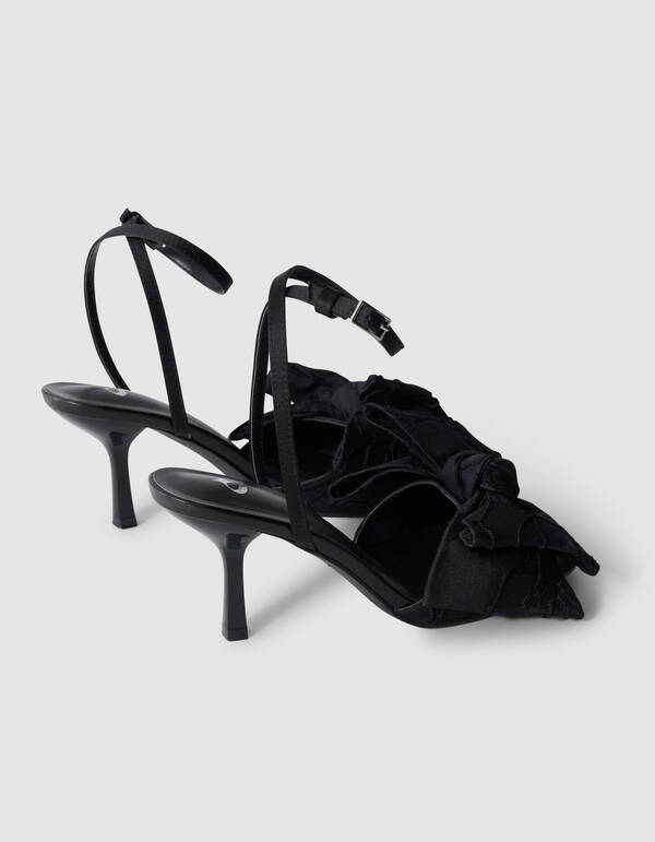 Jacquard Bow Hakken Zwart SHOEBY SHOES