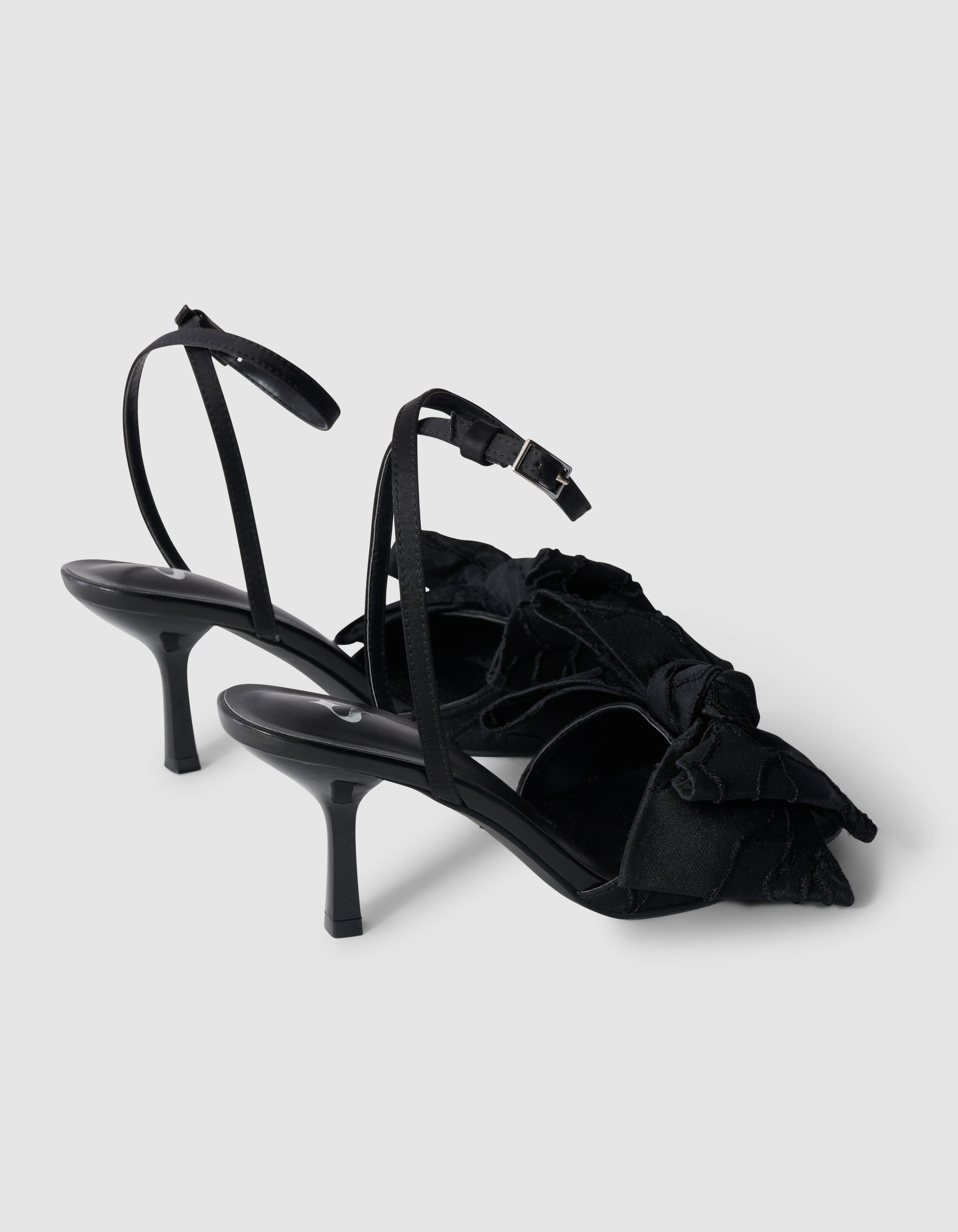 Jacquard Bow Hakken Zwart SHOEBY SHOES