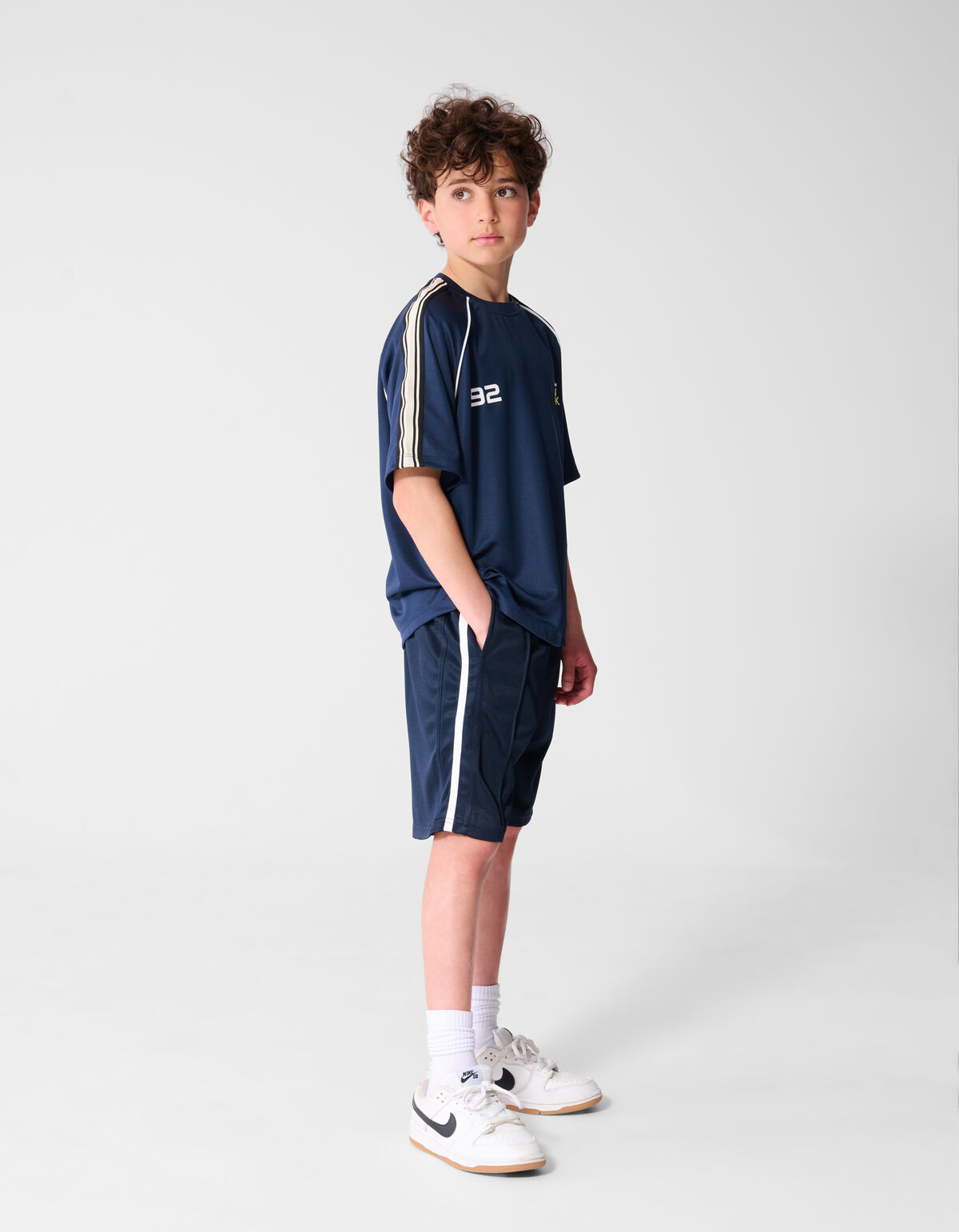 Sporty Stripe Short Donkerblauw SHOEBY BOYS