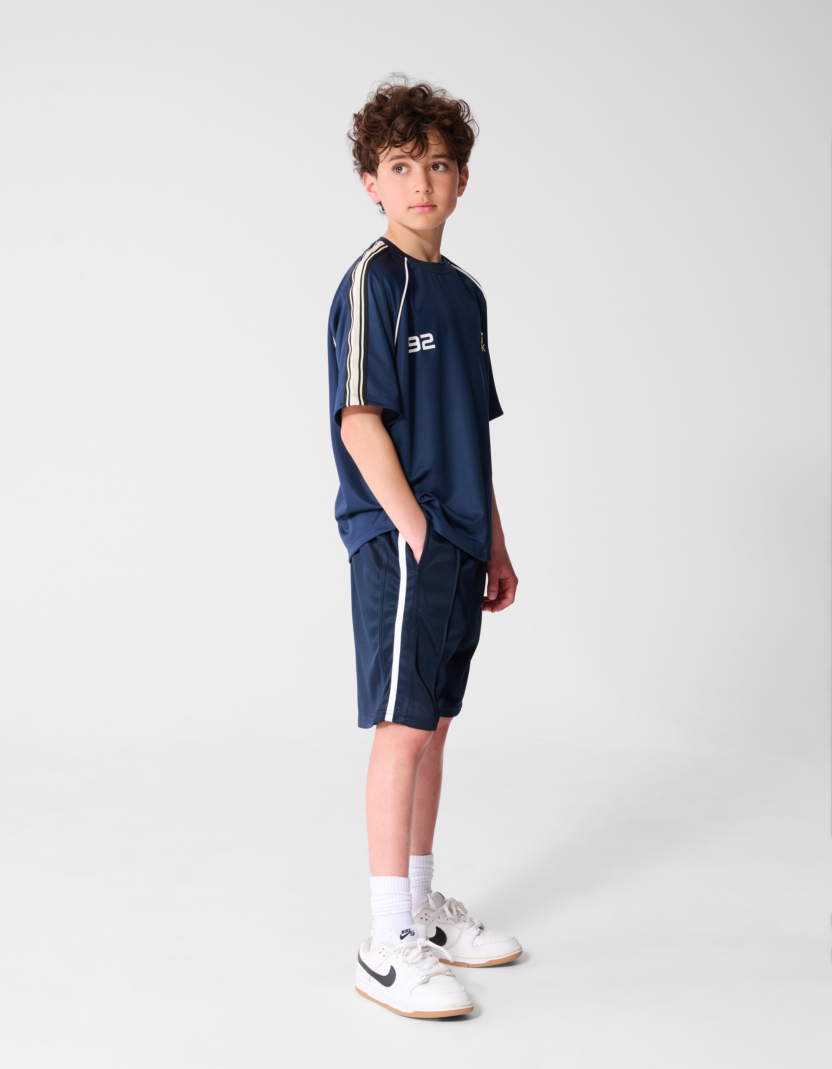 Sporty Stripe Short Donkerblauw SHOEBY BOYS