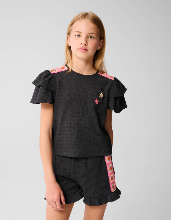 Crinkle Top Donkergrijs SHOEBY GIRLS