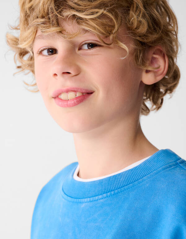 Fear None Artwork Sweater Blauw SHOEBY BOYS