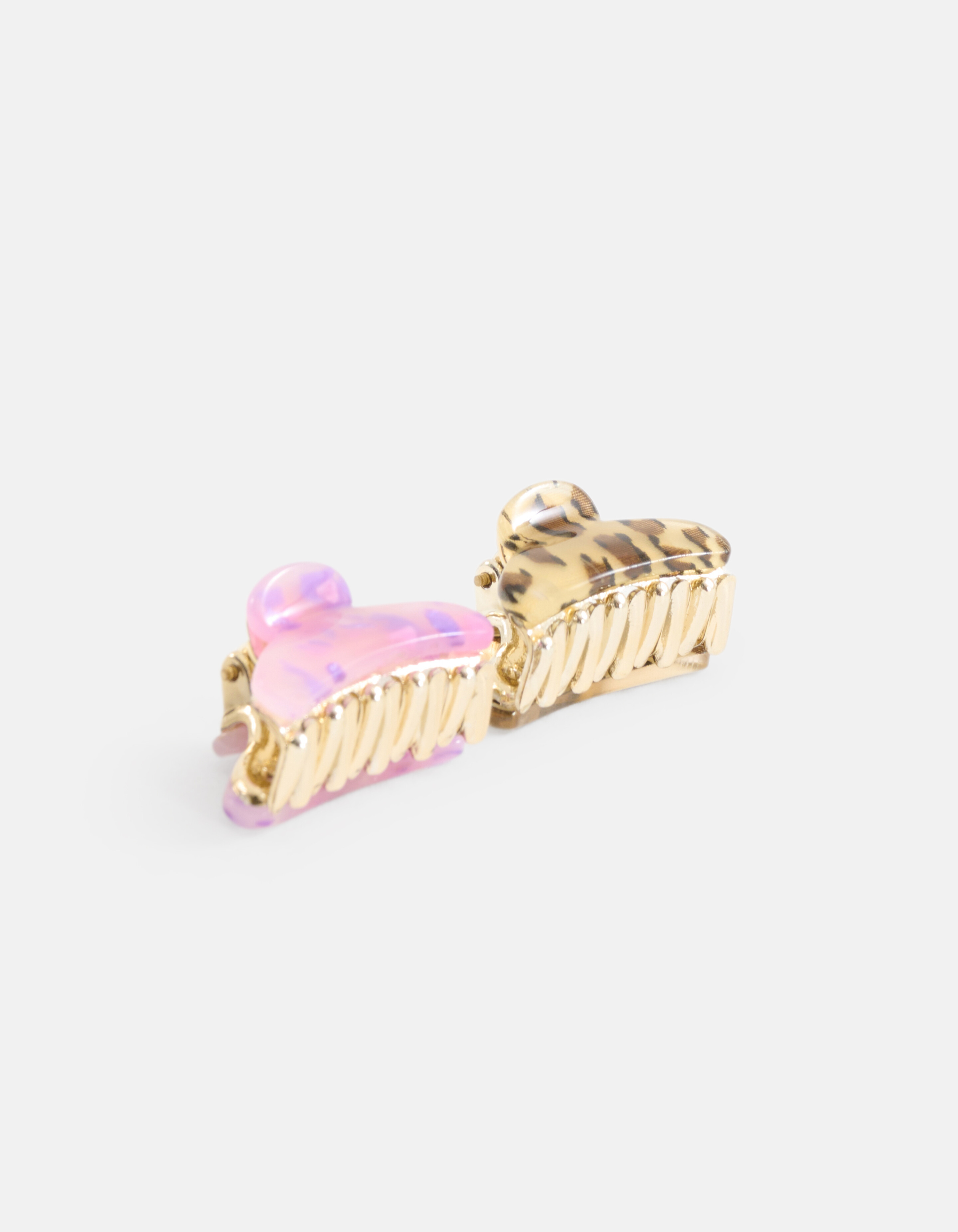 Printed Haarclip Set Paars/Bruin SHOEBY ACCESSOIRES
