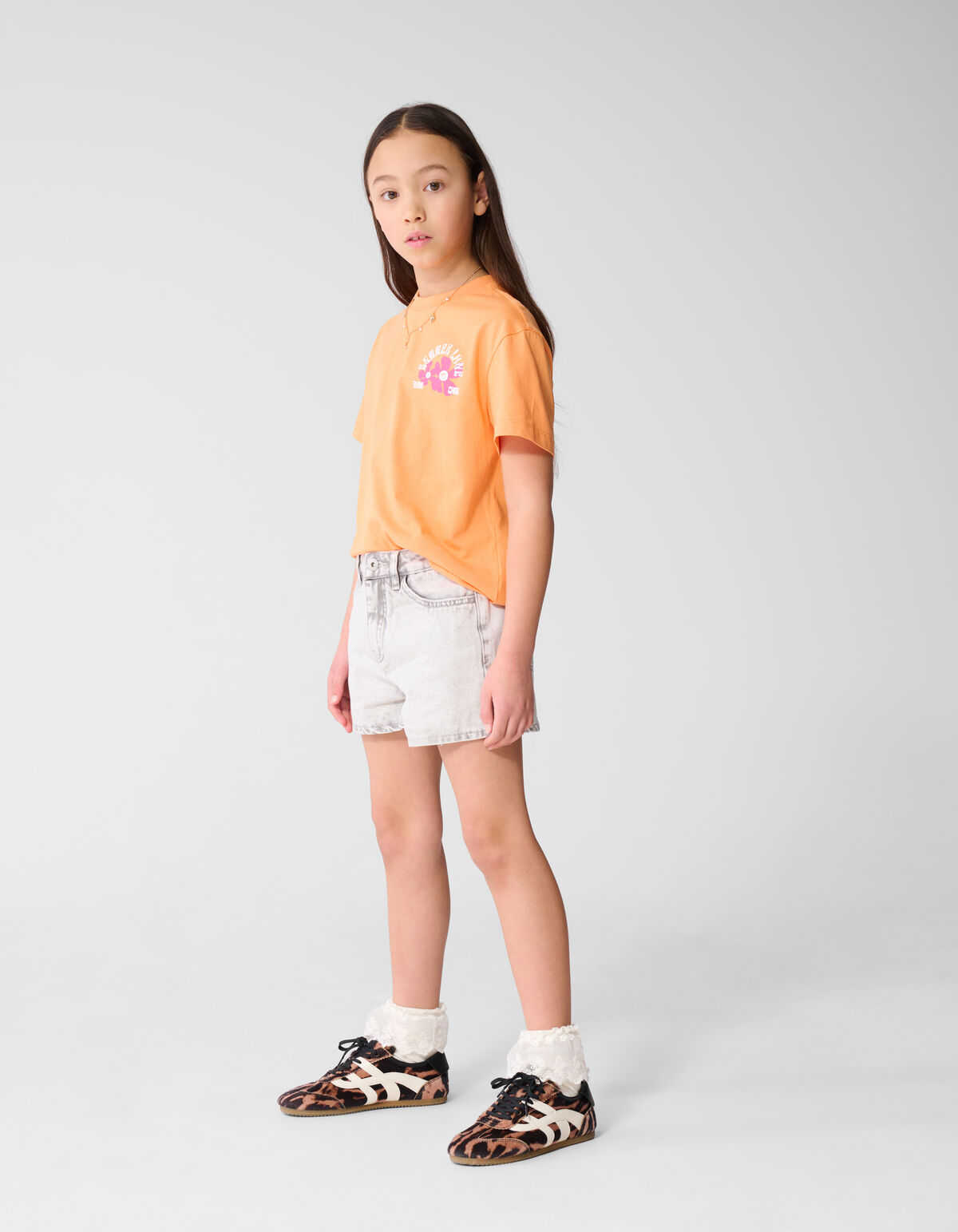 Basis Denim Short Lichtgrijs SHOEBY GIRLS