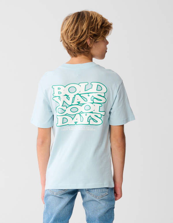 Bold Days Artwork T-shirt Lichtblauw SHOEBY BOYS