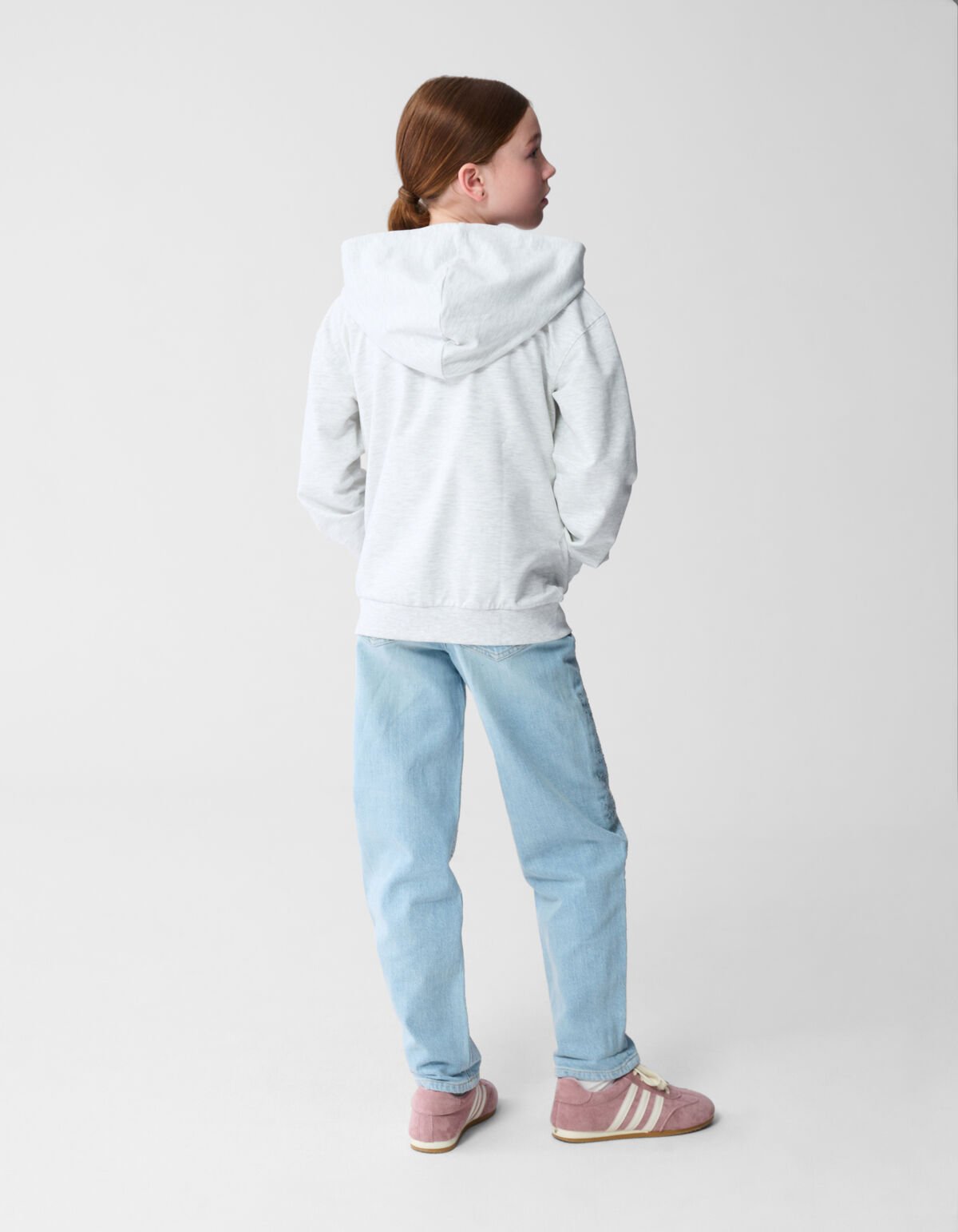 Bloem Artwork Vest Lichtgrijs SHOEBY GIRLS