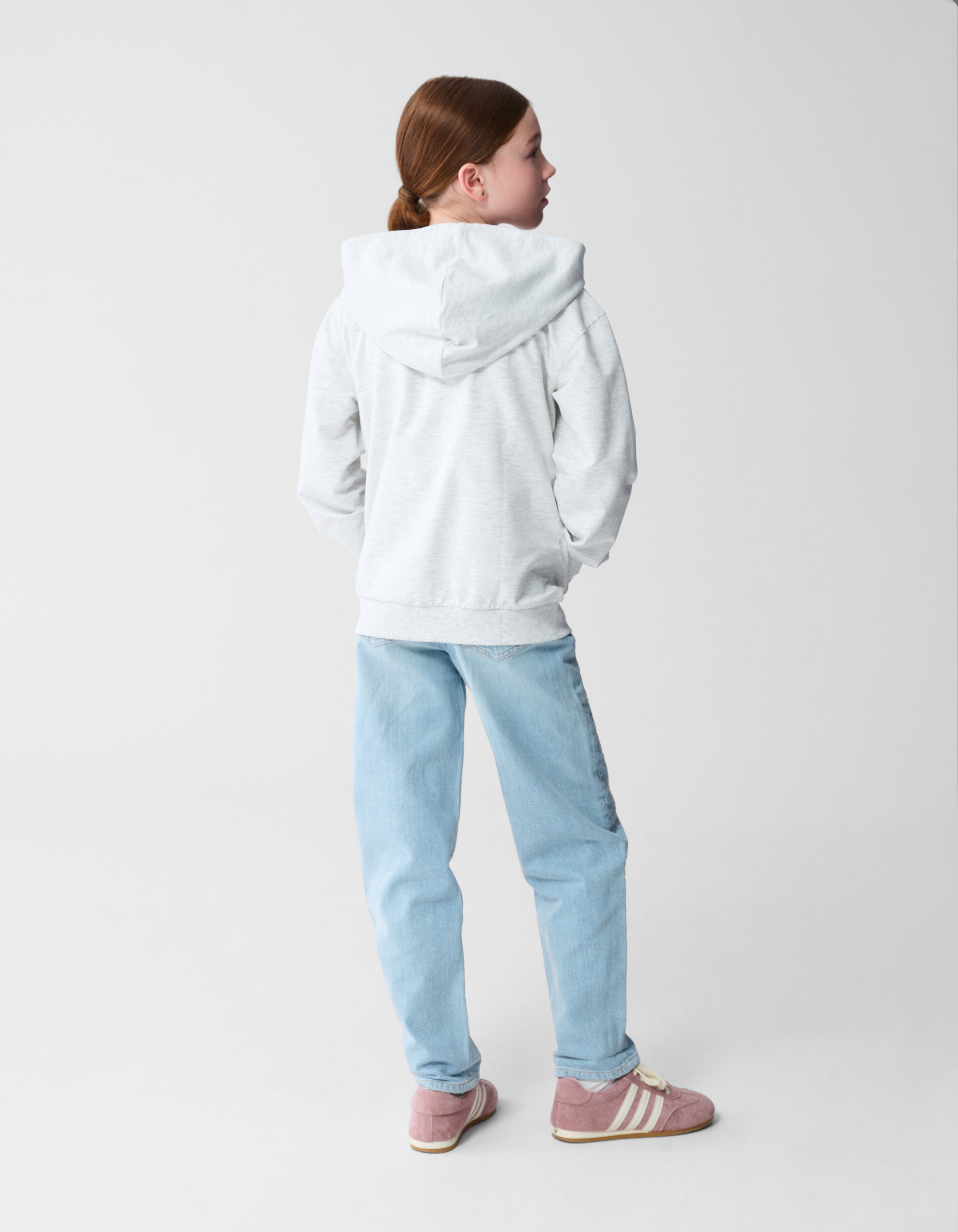 Bloem Artwork Vest Lichtgrijs SHOEBY GIRLS