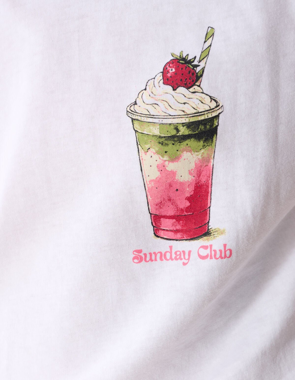 Matcha Artwork T-shirt Wit SHOEBY GIRLS