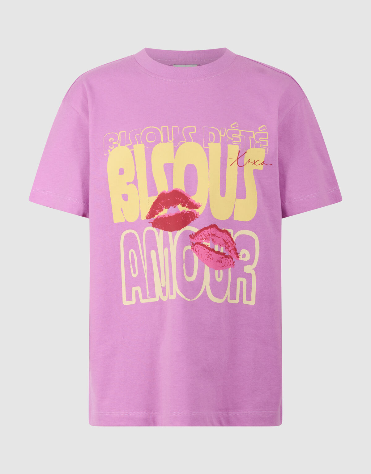 Bisous Amour Artwork T-shirt Paars SHOEBY GIRLS