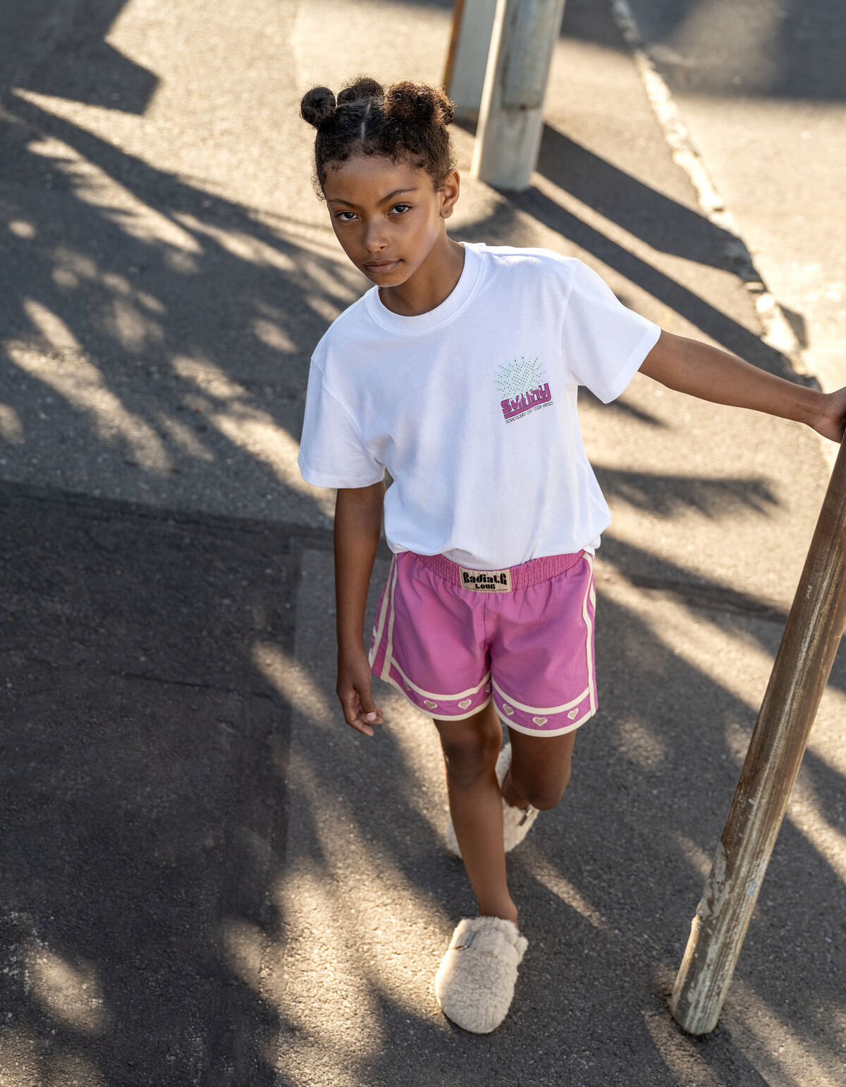 Sun Artwork T-shirt Wit SHOEBY GIRLS