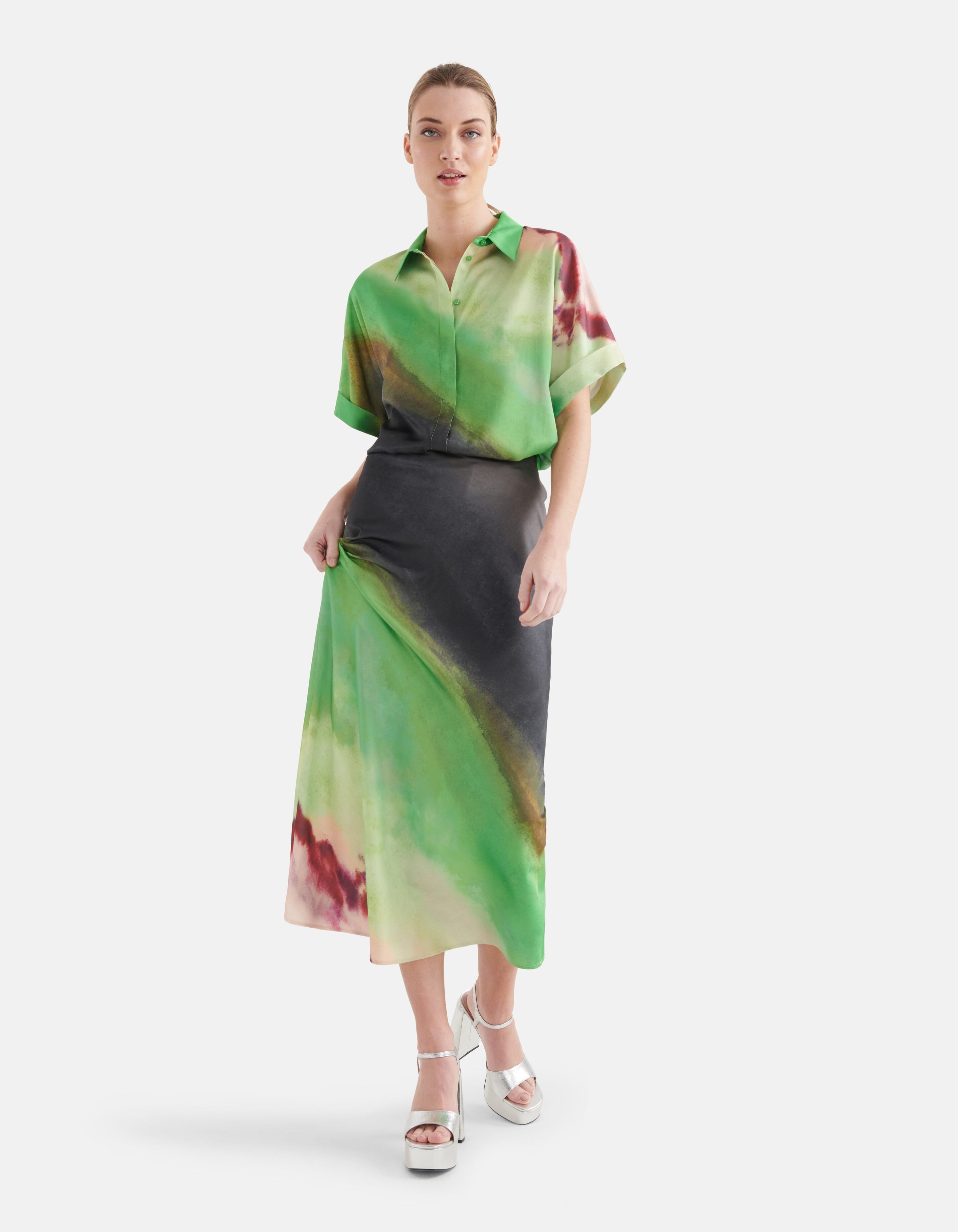 Printed Maxi Rok Groen By Mieke SHOEBY WOMEN