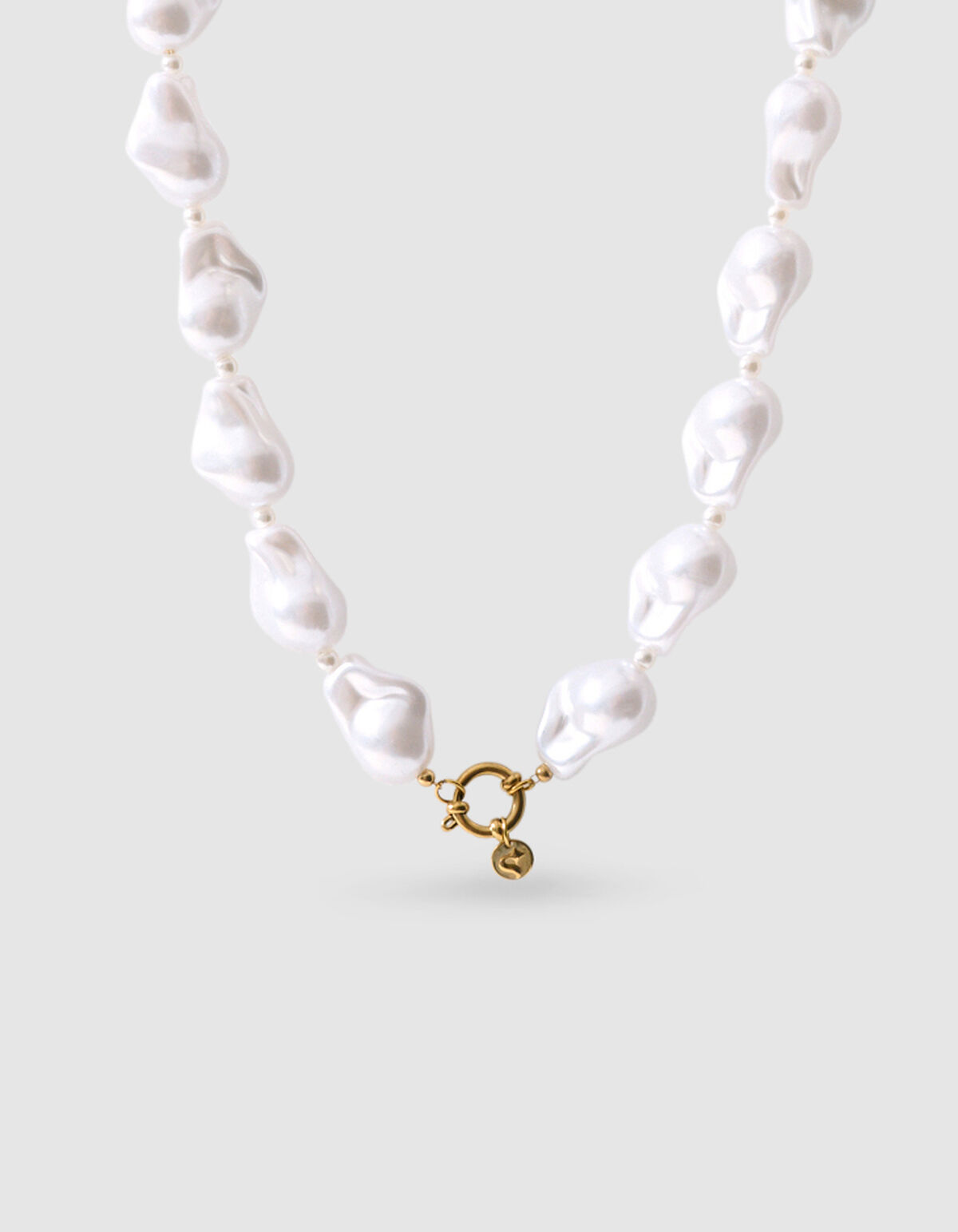 Beaded Parel Ketting Wit SHOEBY ACCESSOIRES