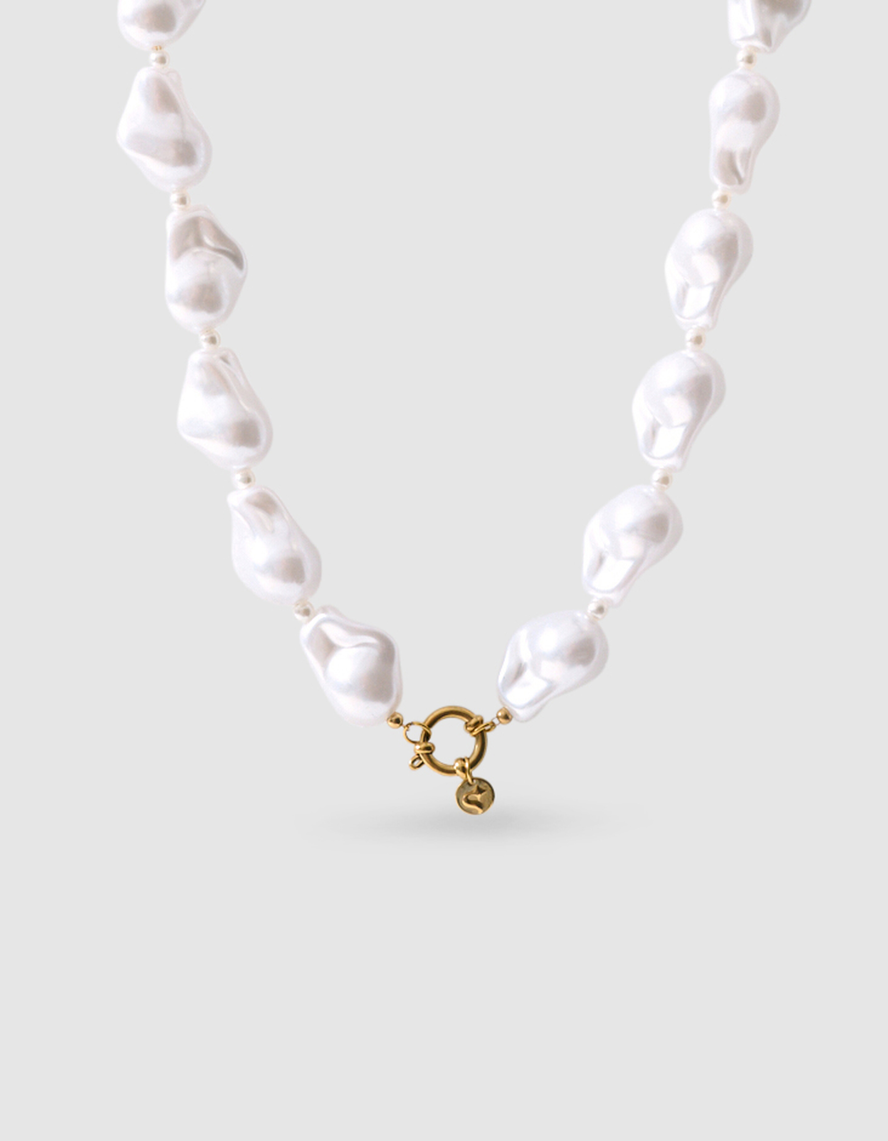 Beaded Parel Ketting Wit SHOEBY ACCESSOIRES