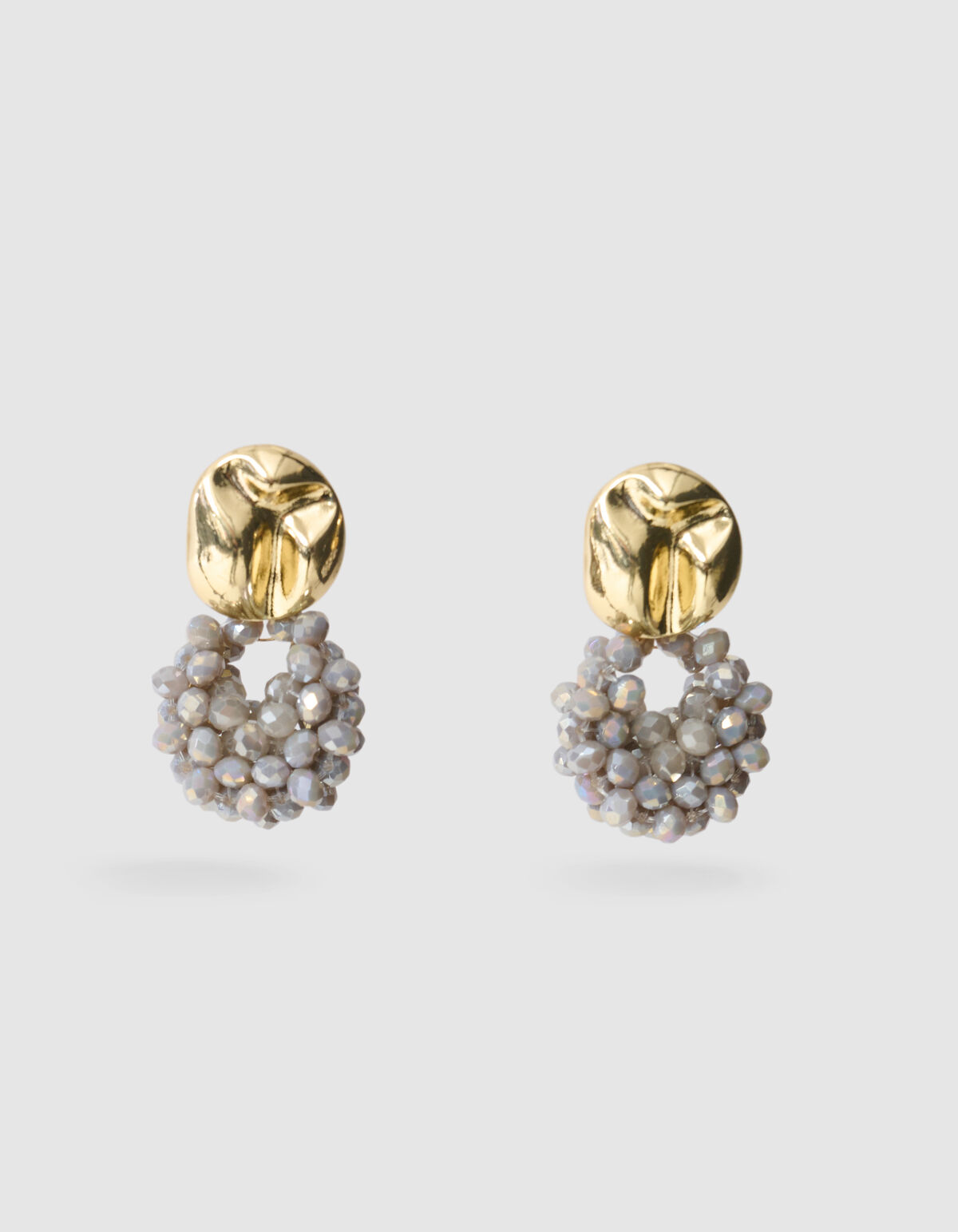Beaded Roundy Oorbellen Grijs SHOEBY ACCESSOIRES