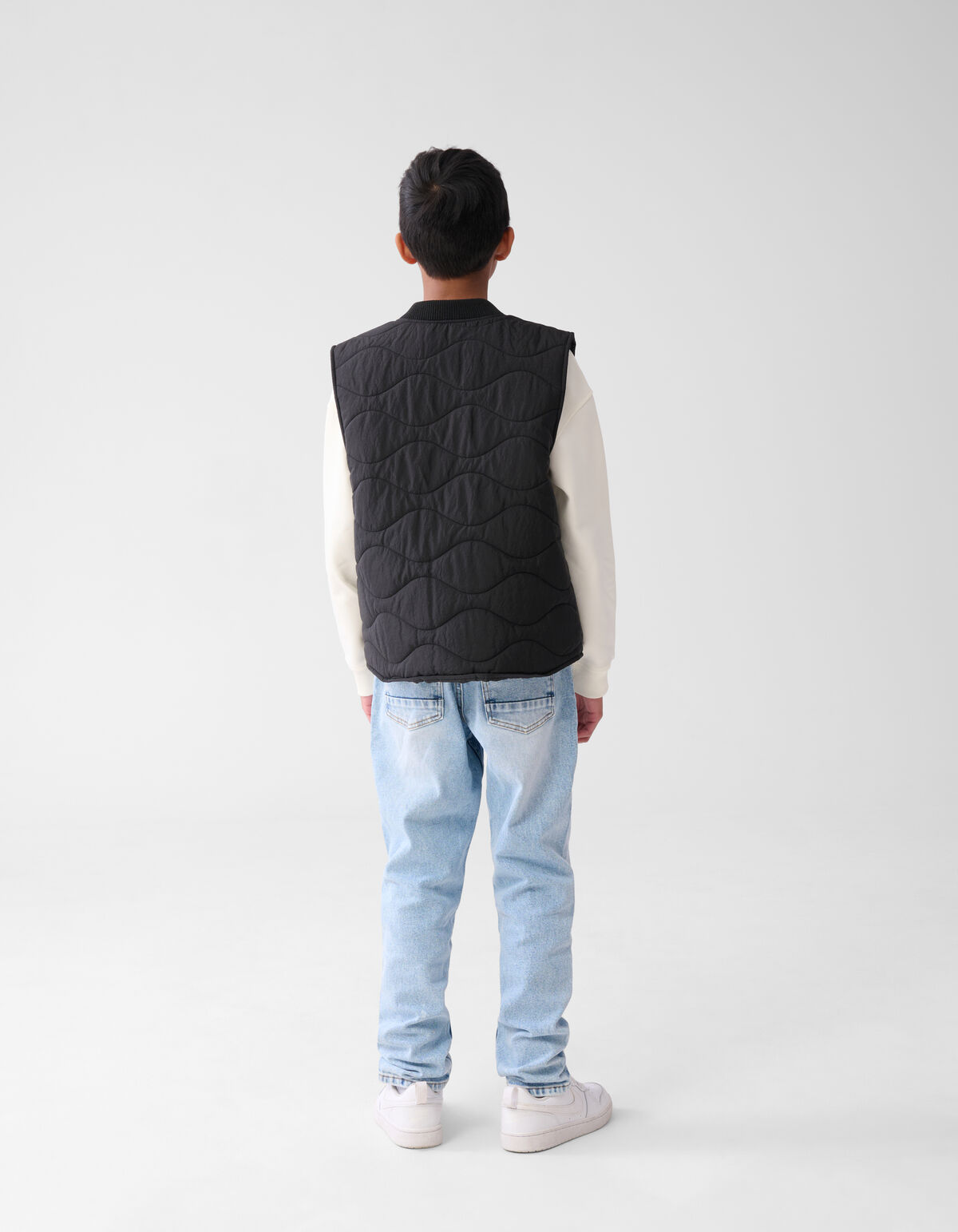 Structuur Bodywarmer Zwart SHOEBY BOYS