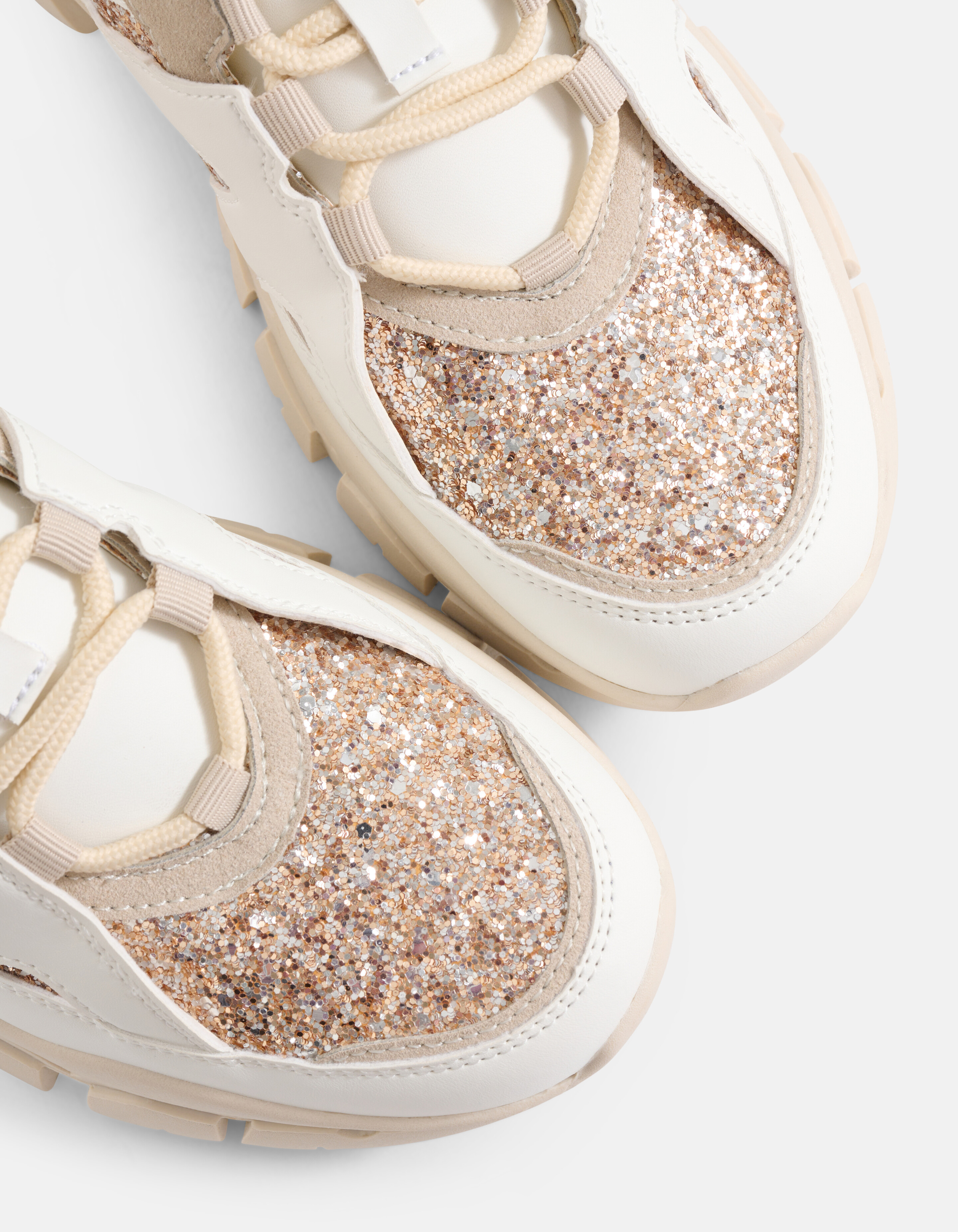 Glitter Sneakers Beige SHOEBY SHOES