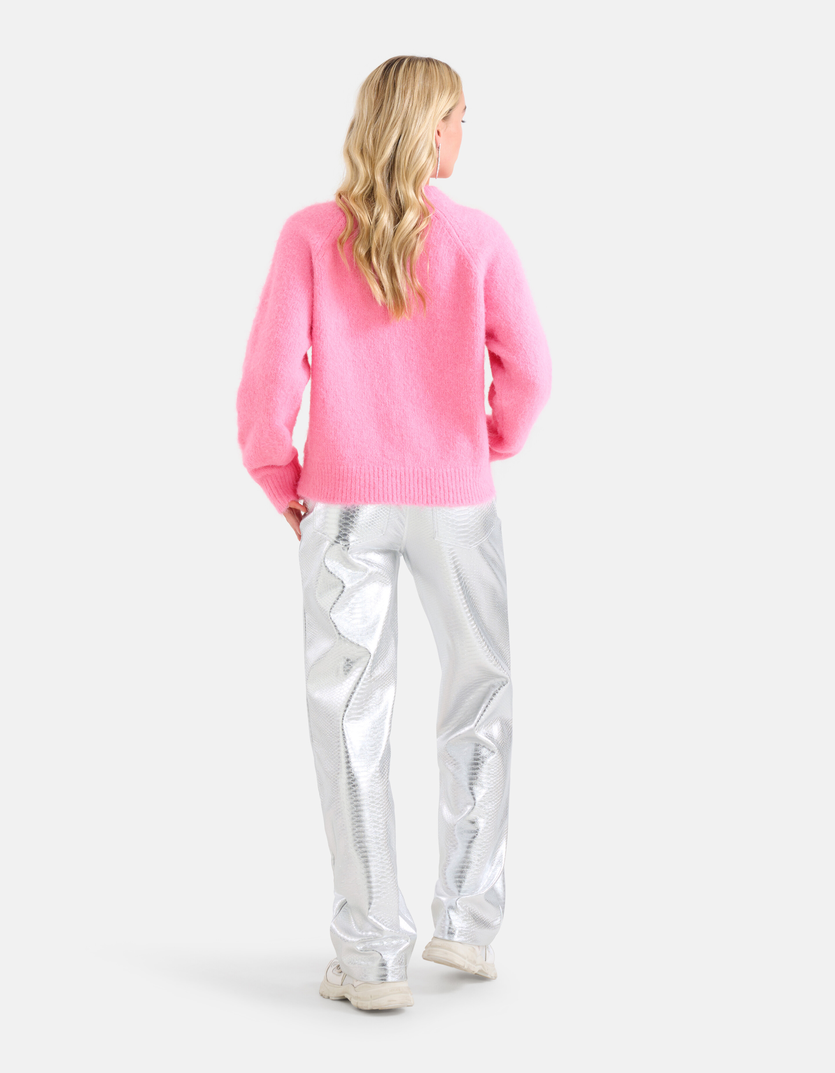 Slangenprint Broek Zilver By Monica SHOEBY WOMEN