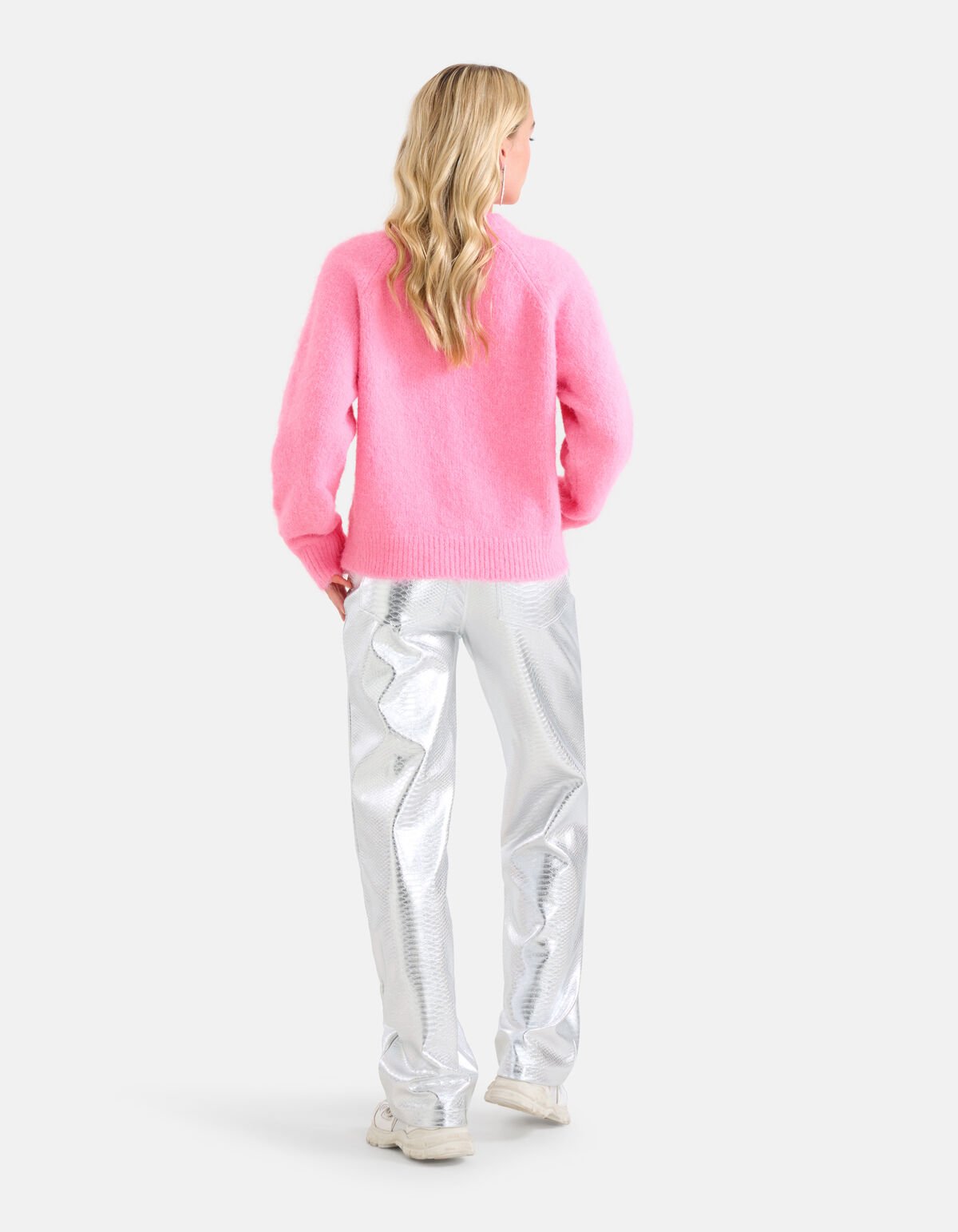 Slangenprint Broek Zilver By Monica SHOEBY WOMEN