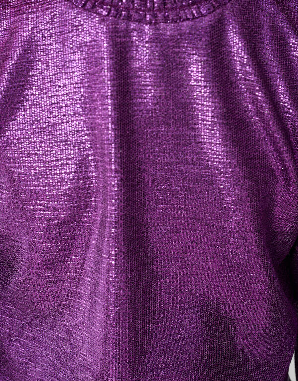 Metallic Longsleeve Top Zwart Roze/Paars SHOEBY GIRLS