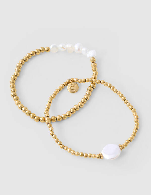 Parel Beads Armband Goud SHOEBY ACCESSOIRES