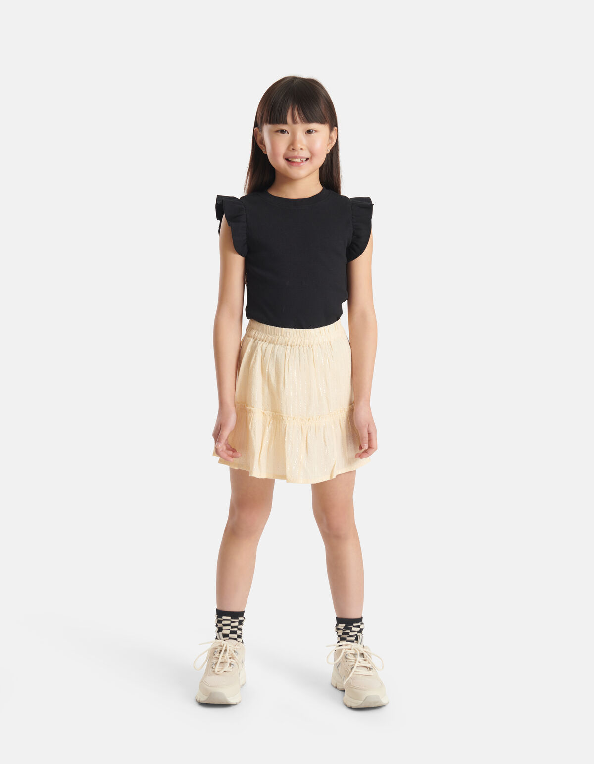 Lurex Rok Gebroken Wit SHOEBY GIRLS