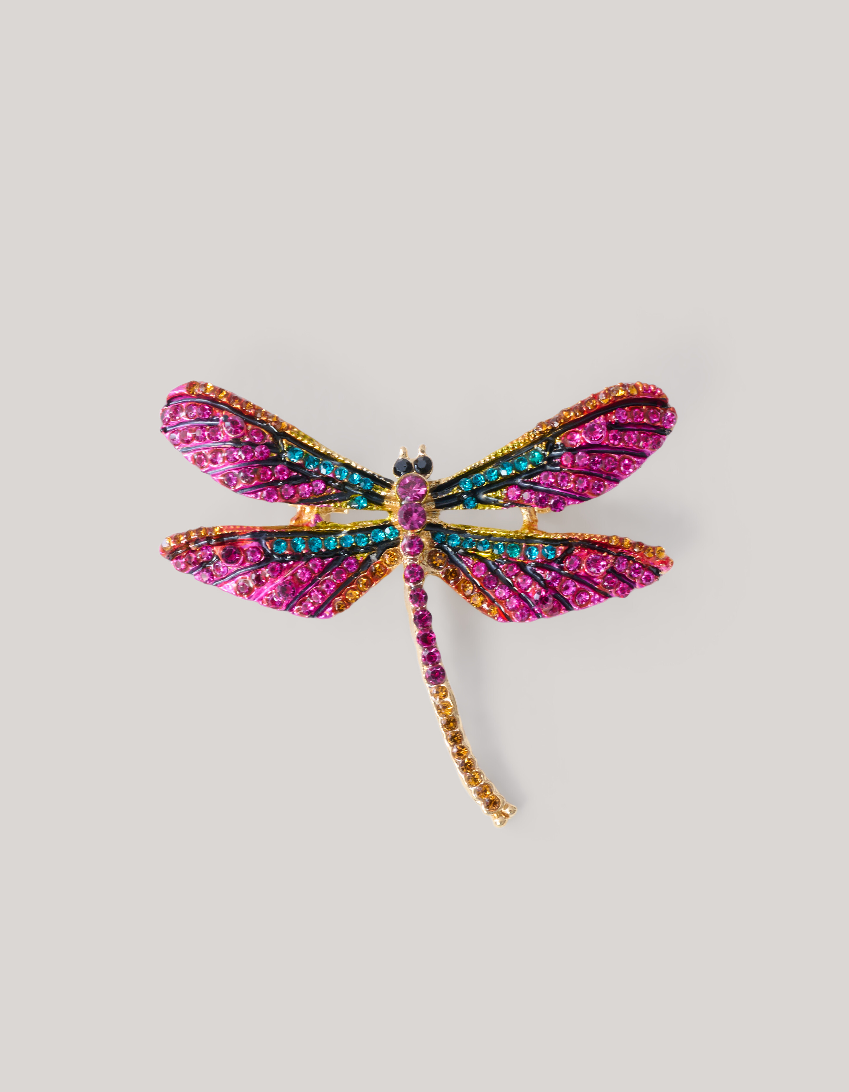 Strass Libelle Broche Roze SHOEBY ACCESSOIRES