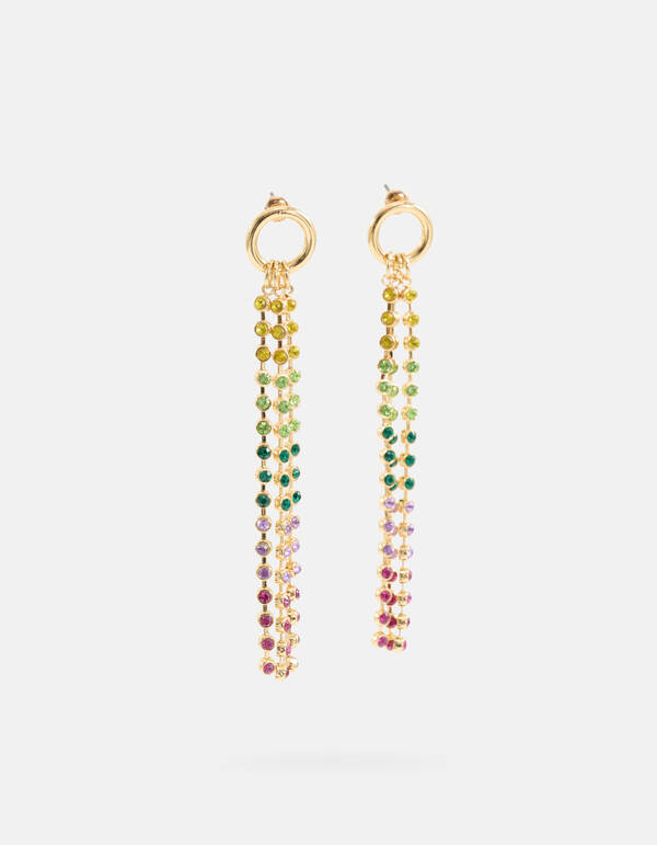 Multi Strass Oorbellen Goud SHOEBY ACCESSOIRES