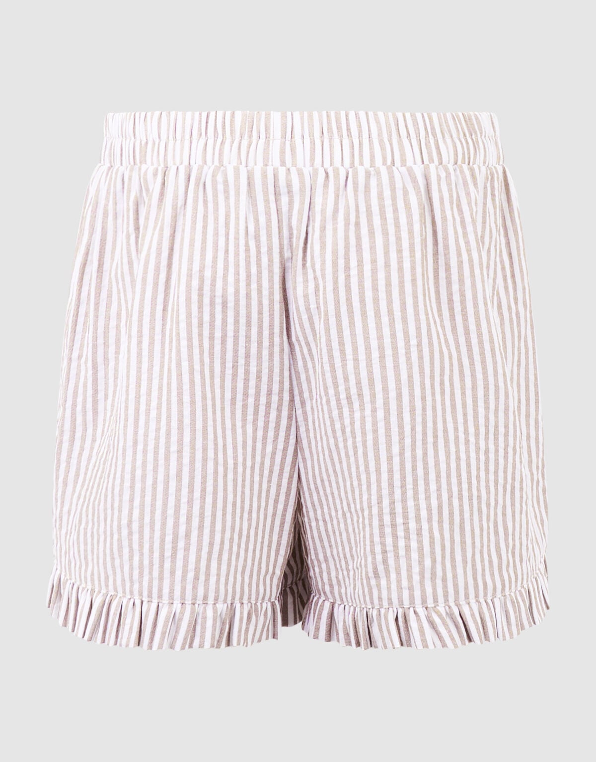 Pinstripe Embroidery Short Bruin SHOEBY GIRLS