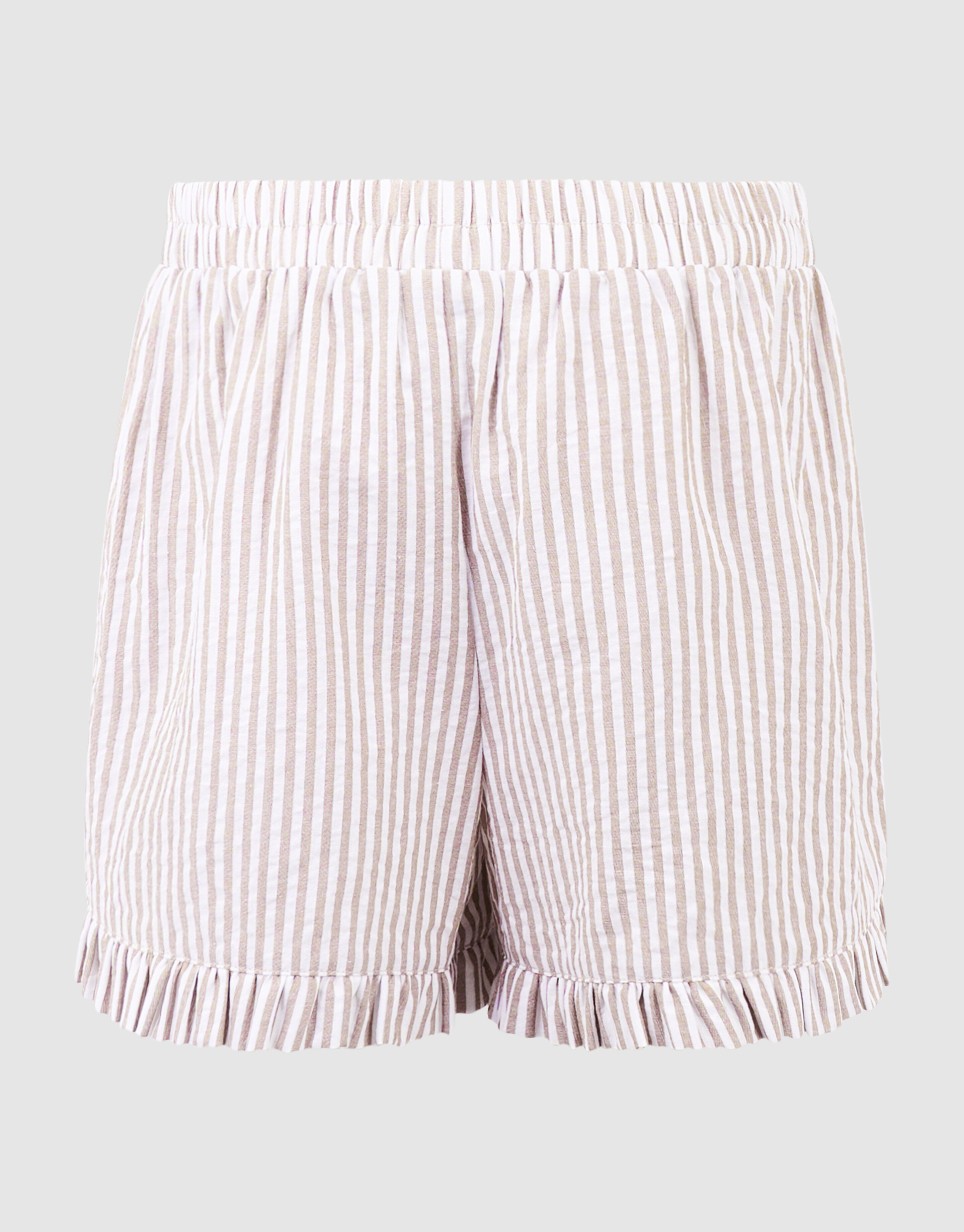 Pinstripe Embroidery Short Bruin SHOEBY GIRLS