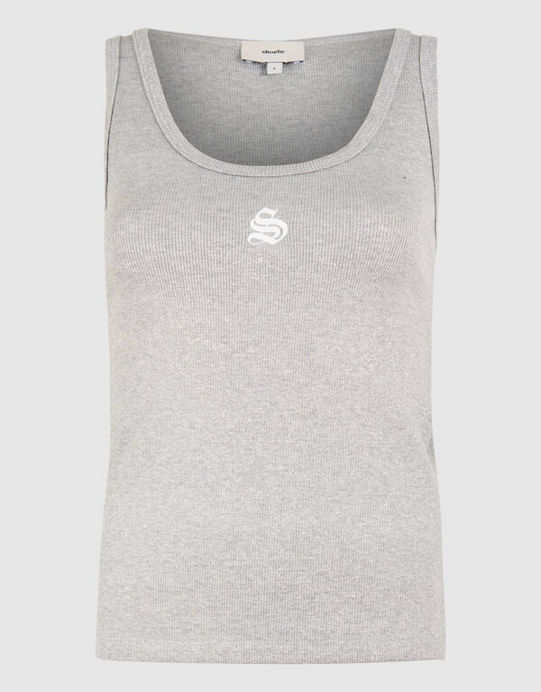 Lurex Shoeby Logo Tanktop Zilver SHOEBY WOMEN