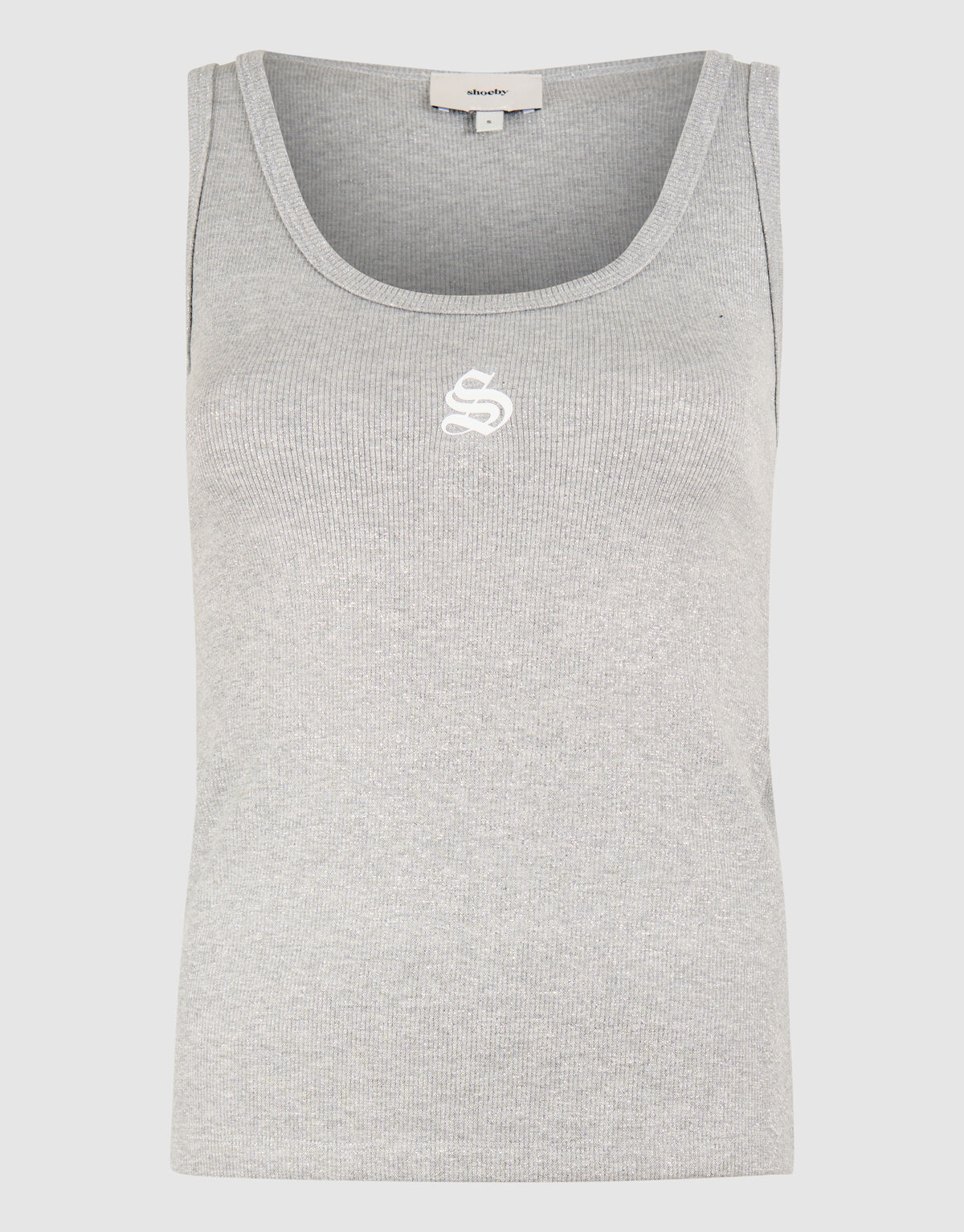 Lurex Shoeby Logo Tanktop Zilver SHOEBY WOMEN