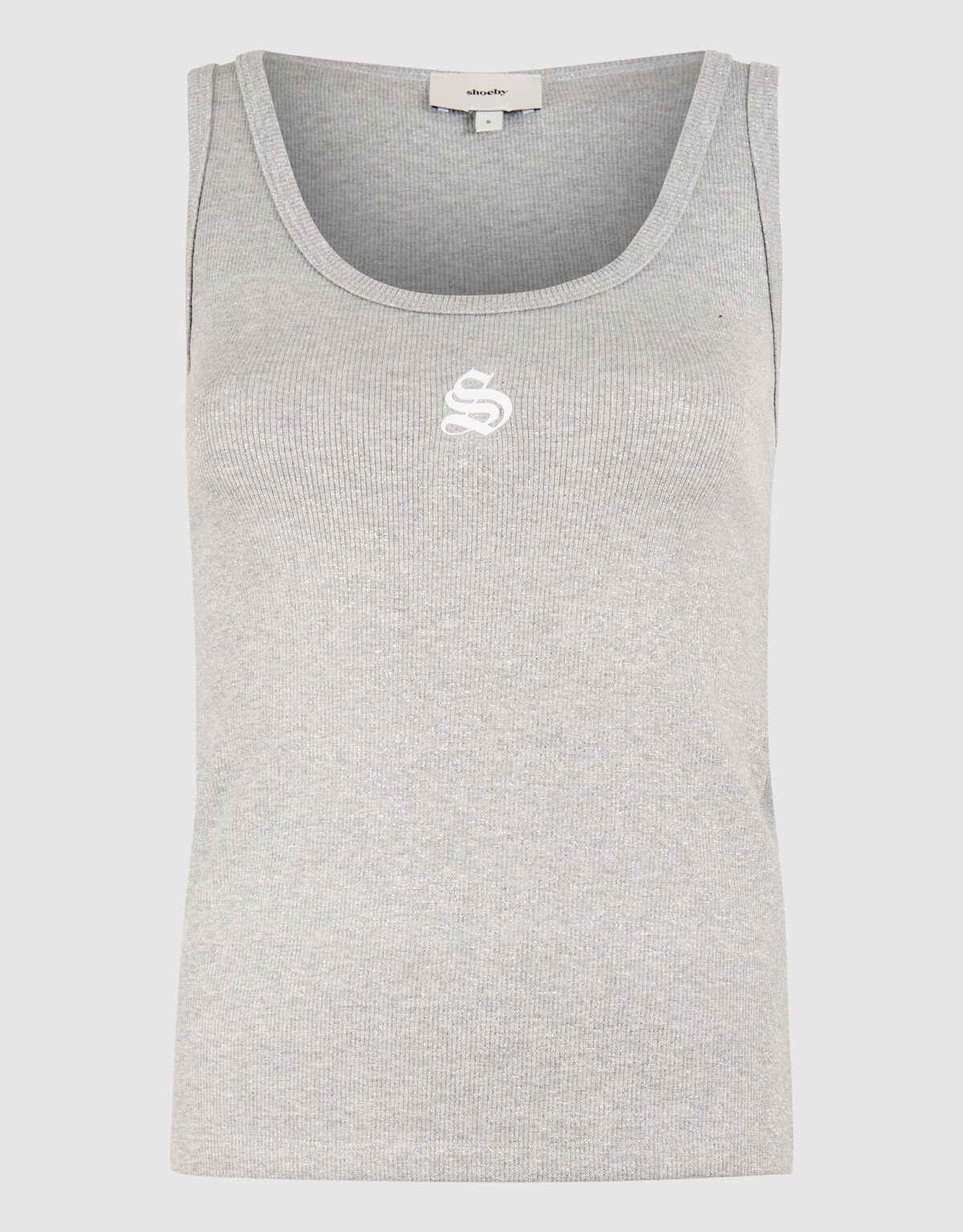 Lurex Shoeby Logo Tanktop Zilver SHOEBY WOMEN