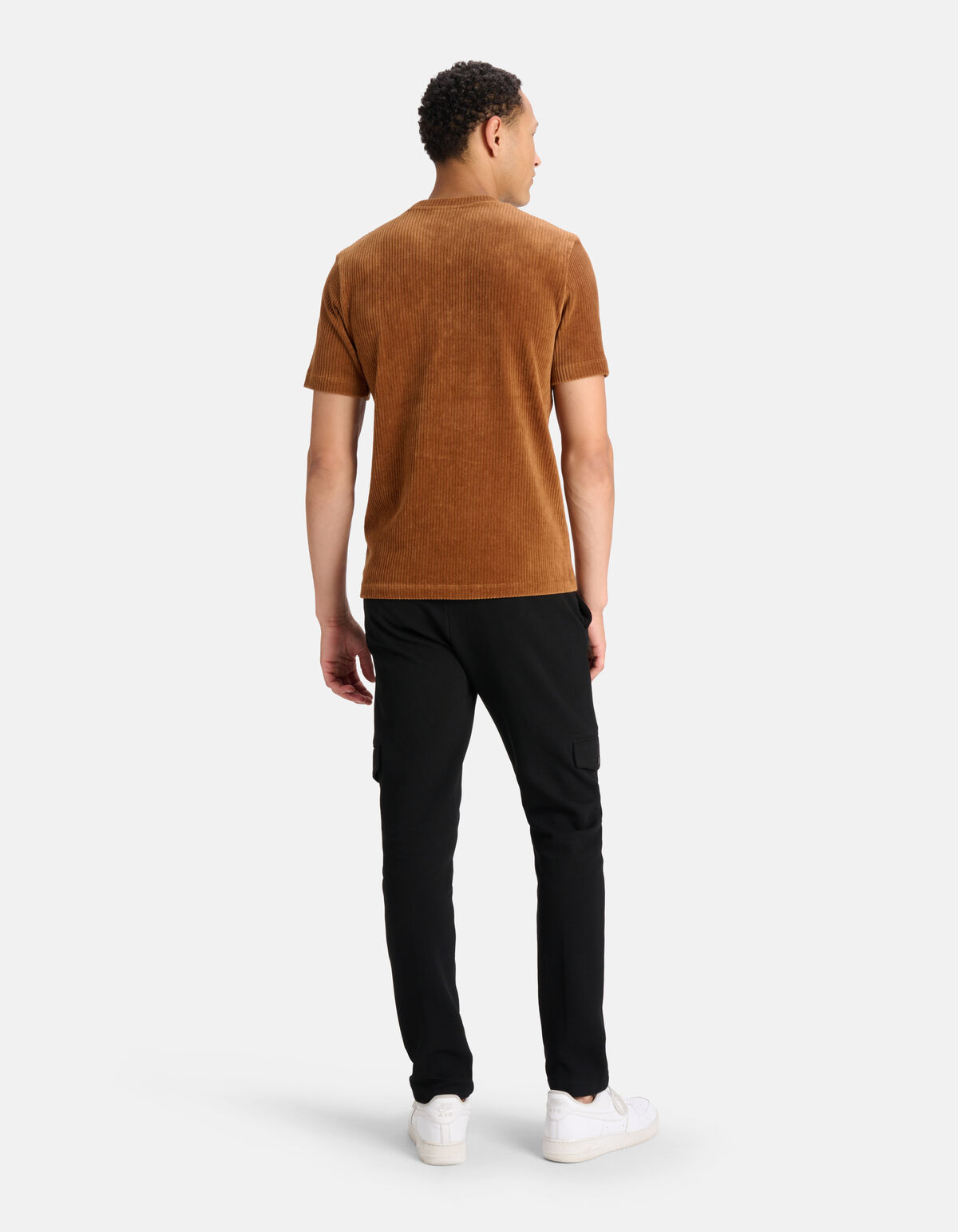 Velvet Rib T-shirt Bruin SHOEBY MEN