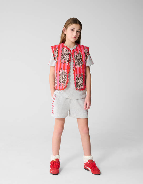 Quilted Leopard Gilet Roze SHOEBY GIRLS
