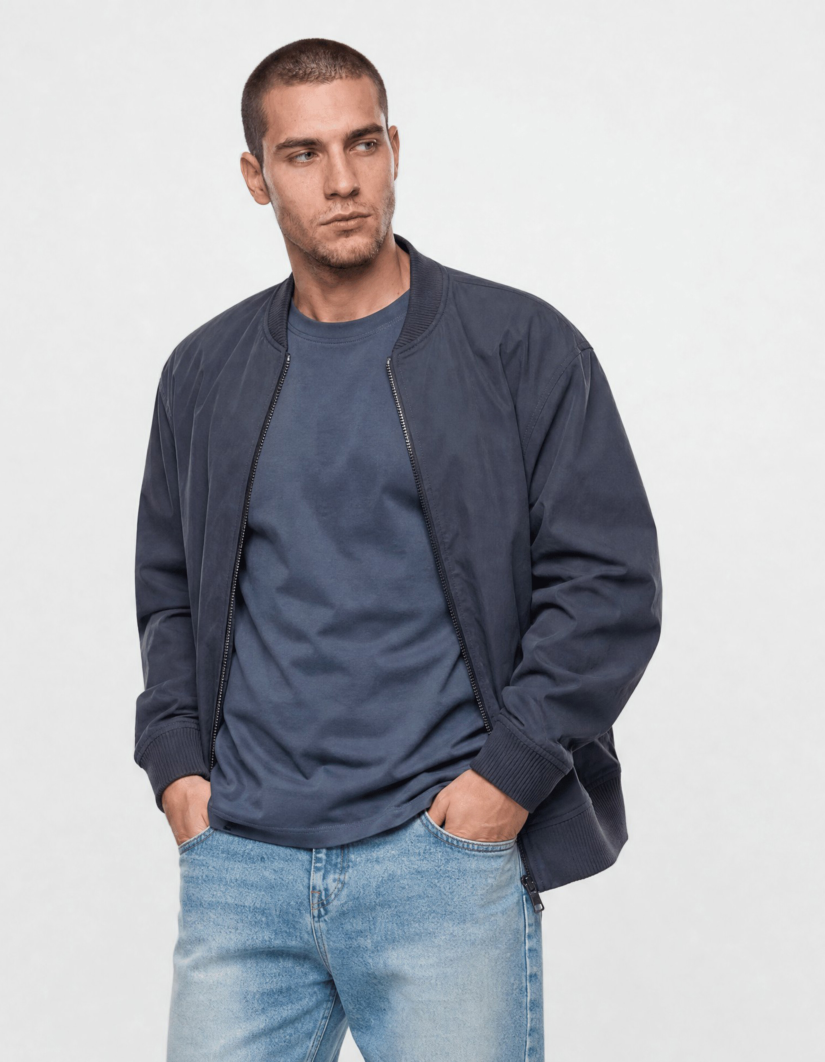 Technische Bomber Jack Donkergrijs SHOEBY MEN