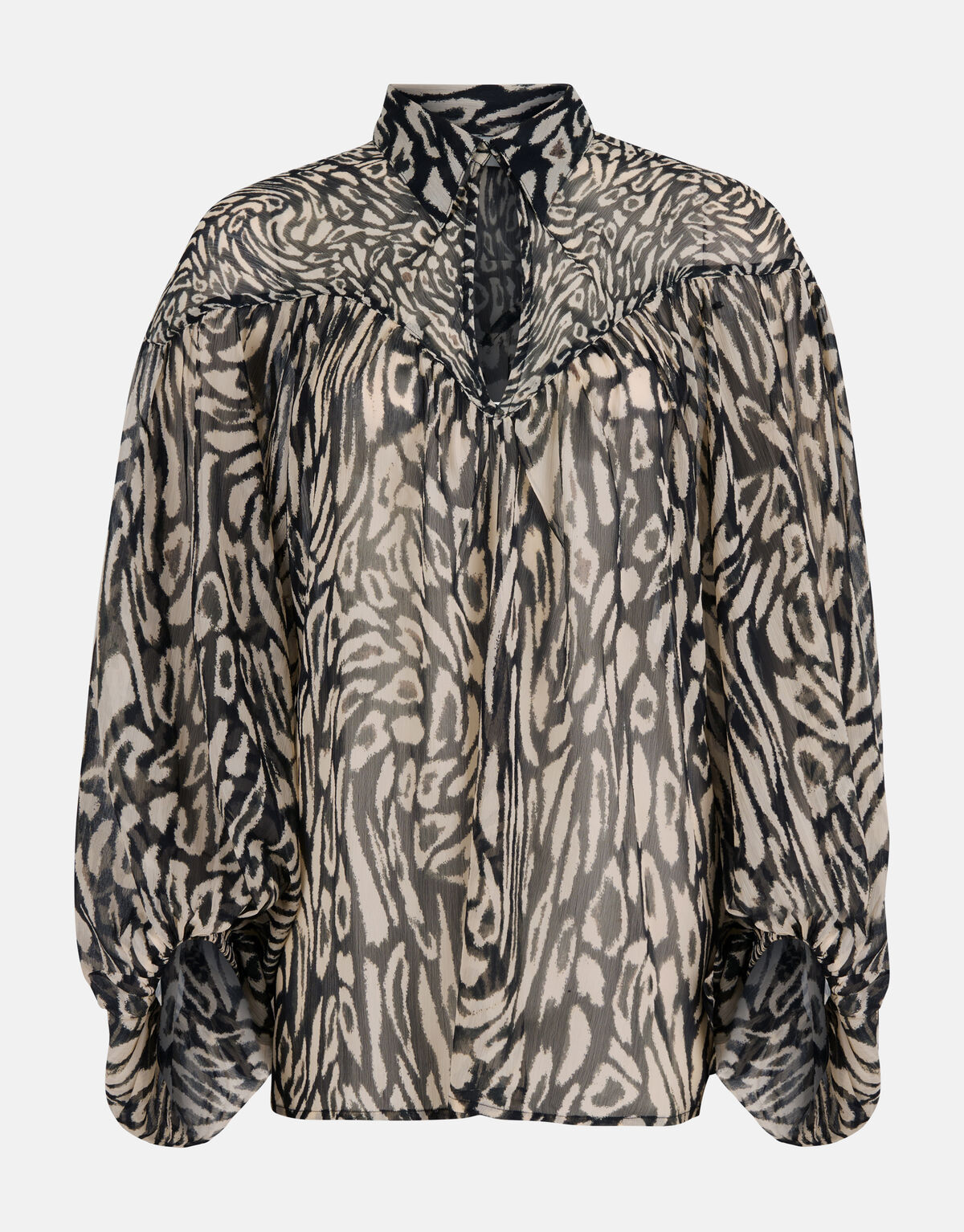 Leopard Print Blouse Zwart SHOEBY WOMEN