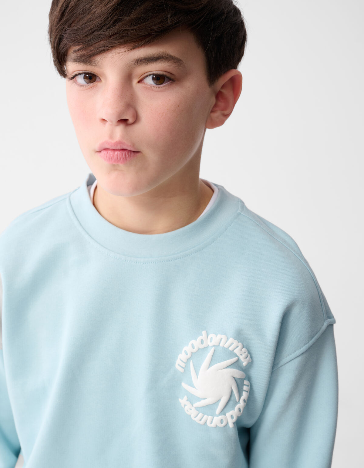 Mood Artwork Sweater Lichtblauw SHOEBY BOYS