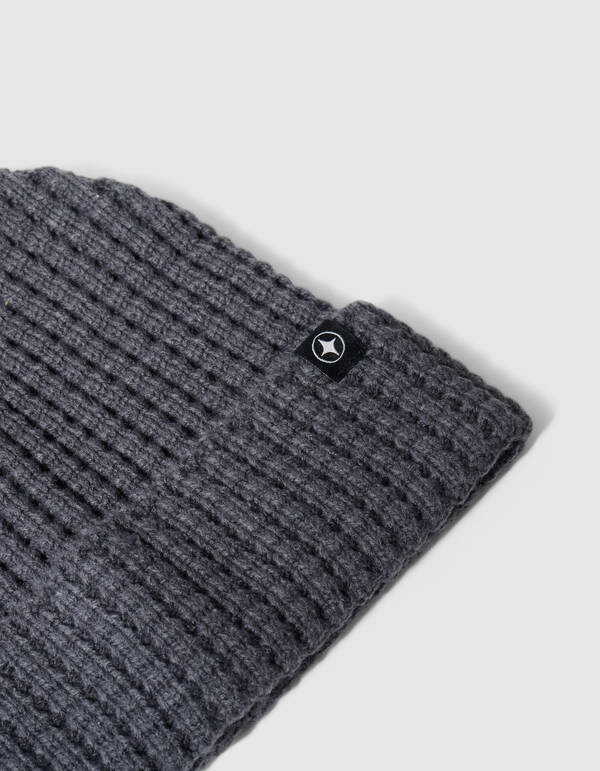 Heavy Waffle Beanie Grijs SHOEBY ACCESSOIRES