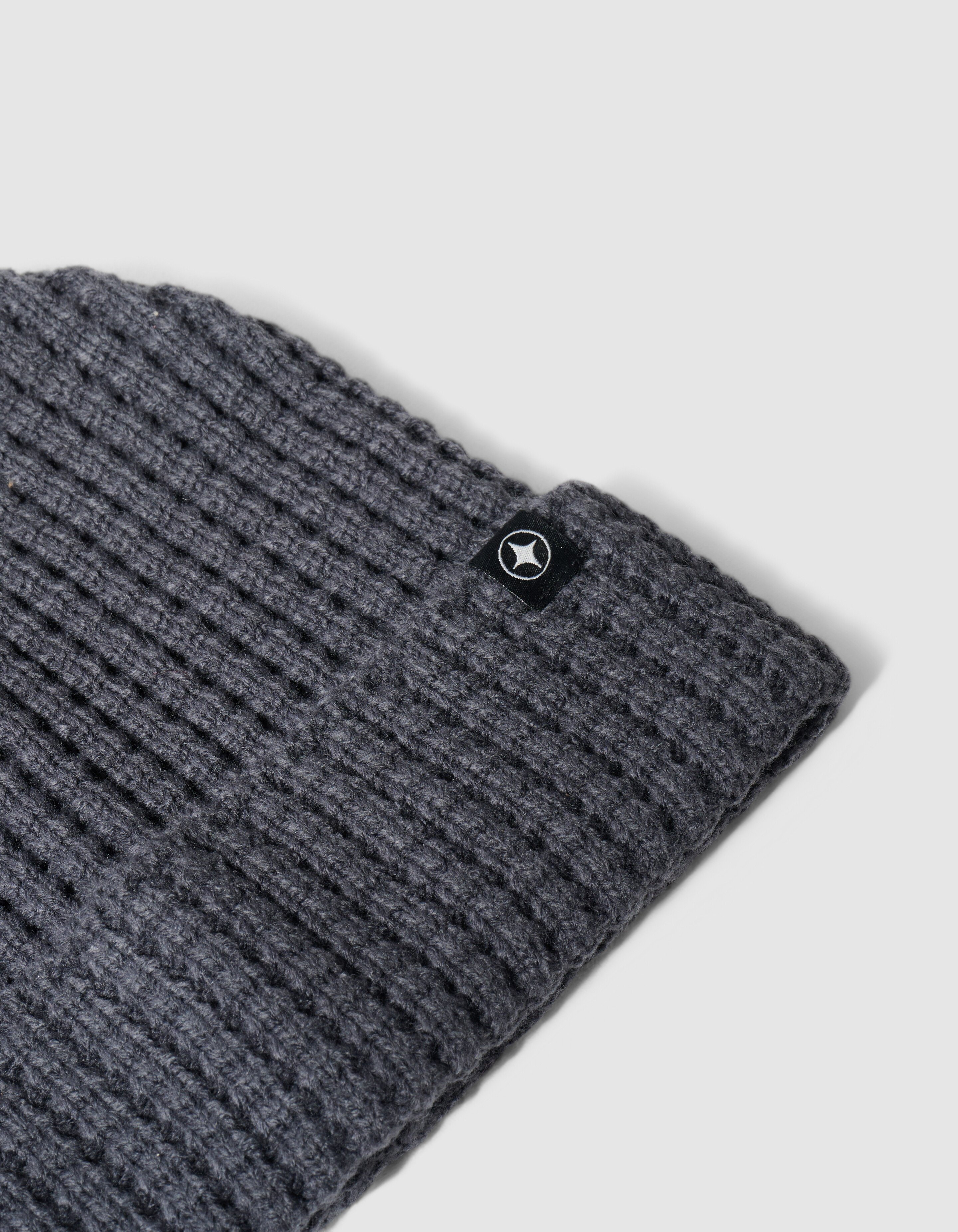 Heavy Waffle Beanie Grijs SHOEBY ACCESSOIRES