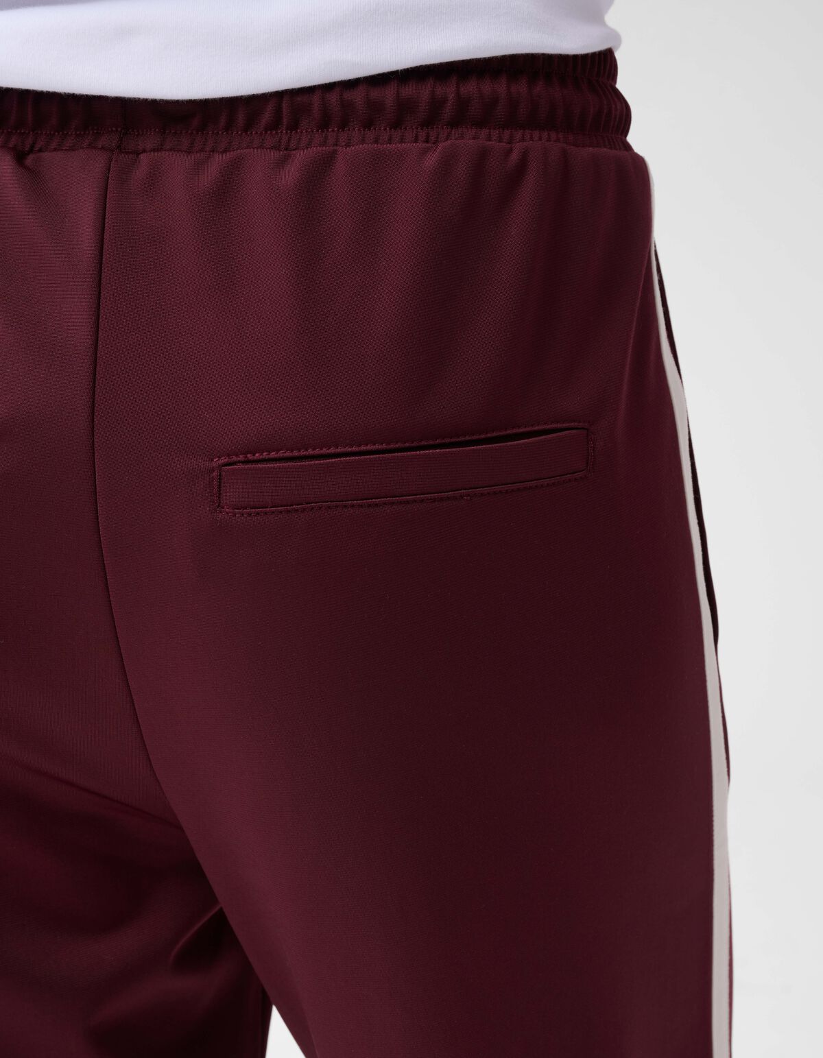 Sporty Wide Leg Broek Bordeaux SHOEBY WOMEN