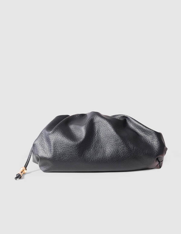 Vegan Leren Clutch Zwart SHOEBY ACCESSOIRES