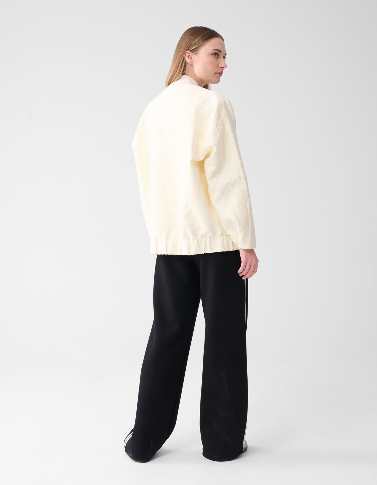 Jacquard Bloem Bomber Gebroken Wit SHOEBY WOMEN