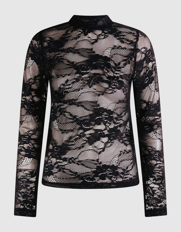 Kanten Top Zwart SHOEBY WOMEN