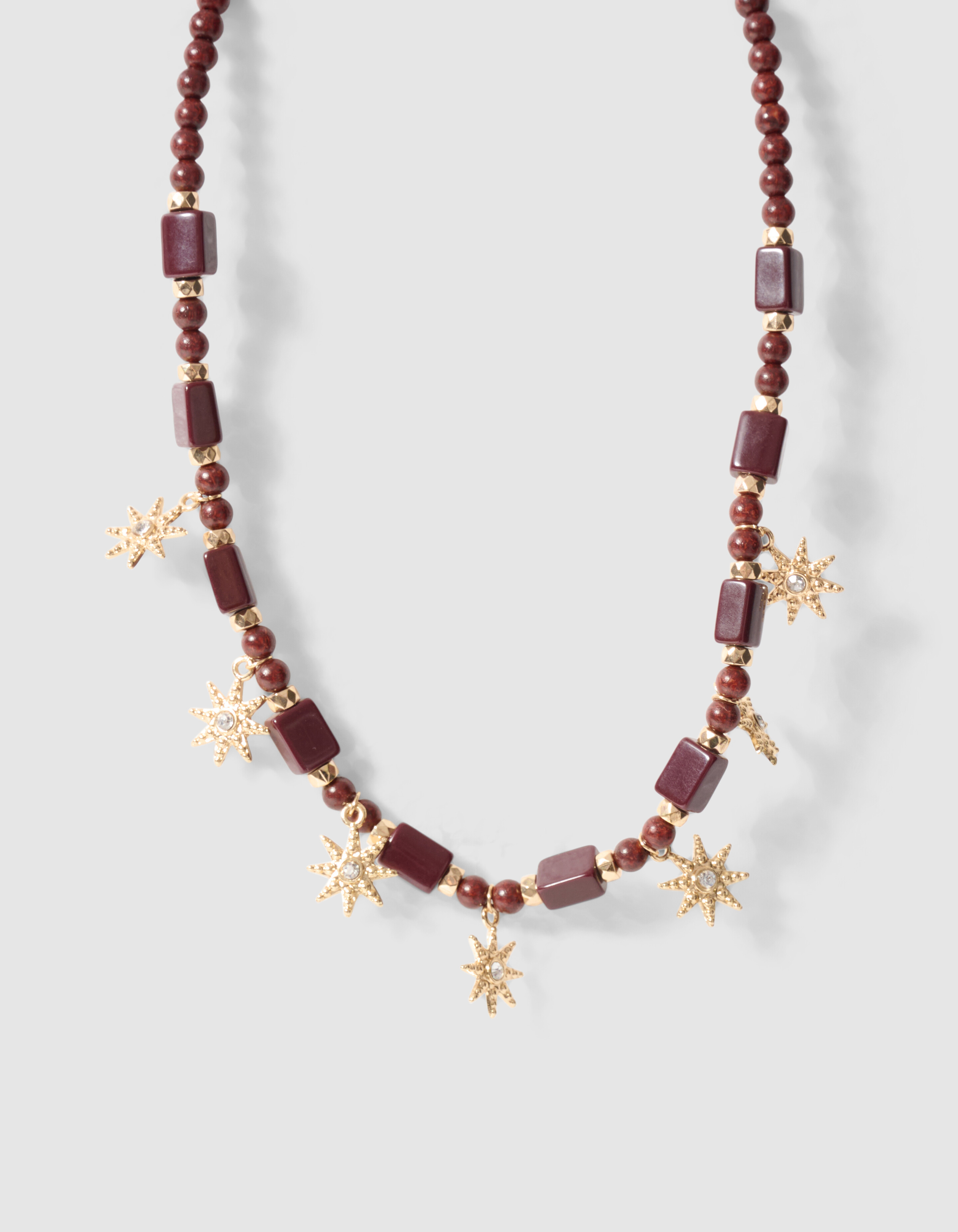 Starry Beaded Ketting Bruin/Goud SHOEBY ACCESSOIRES