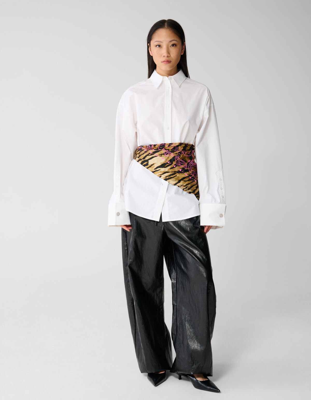 Strass Paisley Sjaal Donkerbruin SHOEBY ACCESSOIRES