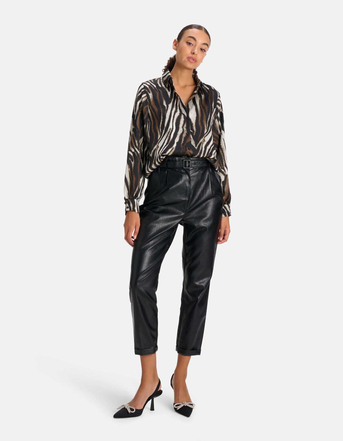Tijgerprint Blouse Bruin SHOEBY WOMEN