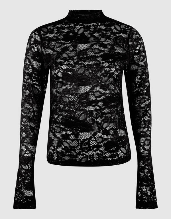 Kanten Top Zwart SHOEBY WOMEN